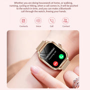 Women's Smart Watch Heart Rate & Blood Pressure Monitor Music Playback AI Voice Sports BT Calling for Xiaomi Huawei