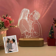 Dropshipp Personalized 3D Photo Lamp Engraving Base Custom Valentine's Day Anniversary Birthday Christmas 3D Night Lights Gifts