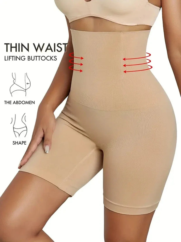 High Waist Shaping Boyshort Panties, Tummy Control Butt Lifting Slim Shorts, Women's Underwear & Shapewear