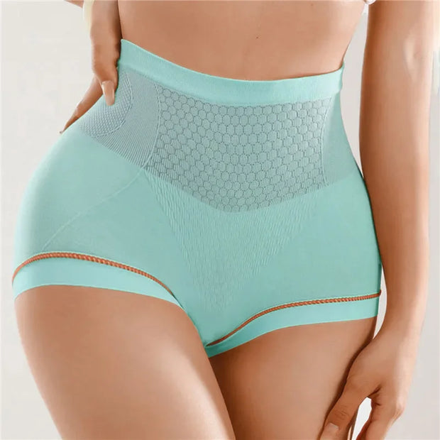 High Waist Women Panties Flat Belly Shaping Briefs Breathable Mesh Transparent Knickers Tummy Hip Lift Underpants