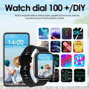 Bluetooth Smart Watch for Android with Touch Dial Sports Music Fitness Tracker Short Eye-Catching Design