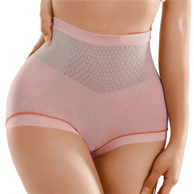 High Waist Women Panties Flat Belly Shaping Briefs Breathable Mesh Transparent Knickers Tummy Hip Lift Underpants