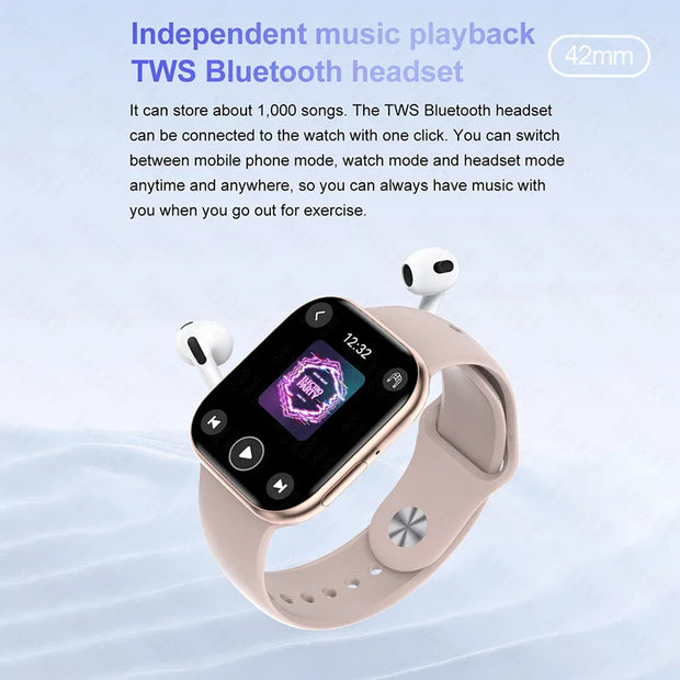 Apple Watch 10 Mini Smart Watch Men 3D Surround Music Video NFC Bluetooth Call Android Compatible Short and Eye Catching