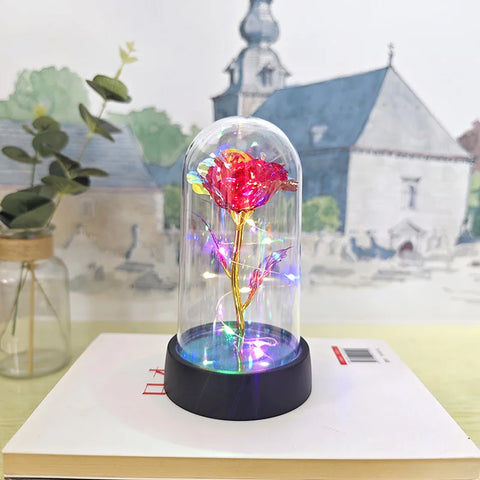 Rose Light Beautiful Realistic Looking Night Light Rose Eternal Flower Party Supplies LED Simulation Rose Flower Decorative