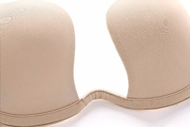 Sexy Low Cut Push Up Bra Backless Invisible Seamless Dive V Lingerie Wedding Underwear for Women