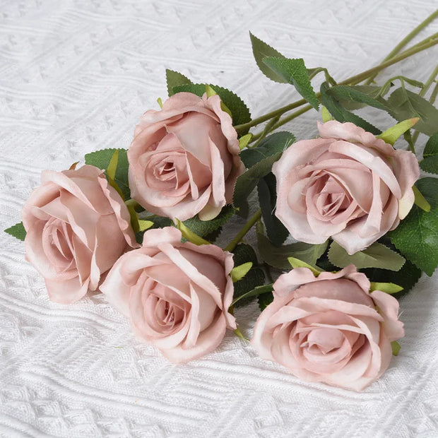 51cm Artificial Rose Flower Valentine's Day Home Wedding Decoration Simulation Flower Fake Flower Feel Flannel Rose