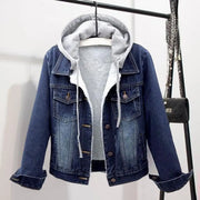 Women Winter Jacket  Stylish Plus Size Plush Denim Winter Coat  Soft Winter Coat