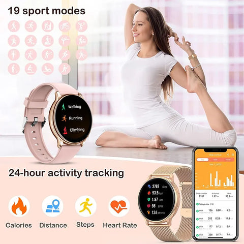 MEVADEN Bluetooth Call Smart Watch Sport Fitness Tracker Custom Dial for Men and Women Compatible with Android IOS