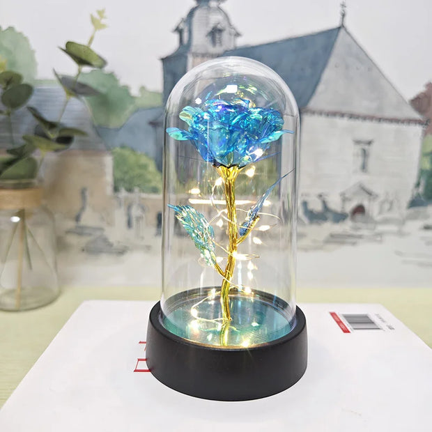 Rose Light Beautiful Realistic Looking Night Light Rose Eternal Flower Party Supplies LED Simulation Rose Flower Decorative