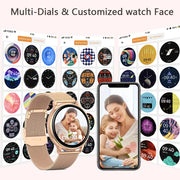 MEVADEN Bluetooth Call Smart Watch Sport Fitness Tracker Custom Dial for Men and Women Compatible with Android IOS