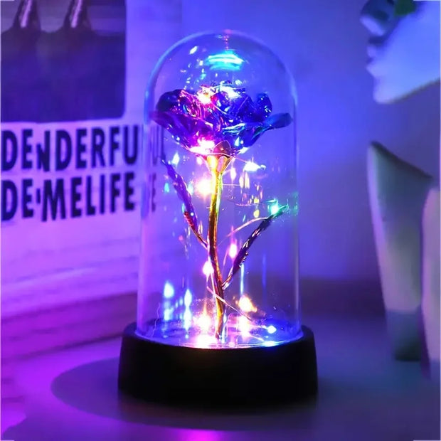 Rose Light Beautiful Realistic Looking Night Light Rose Eternal Flower Party Supplies LED Simulation Rose Flower Decorative