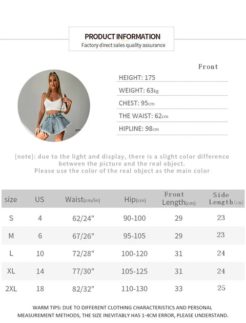 Denim Shorts for Women Summer Beach Fashion Loose Wide Leg Jeanette Casual Style Shorts