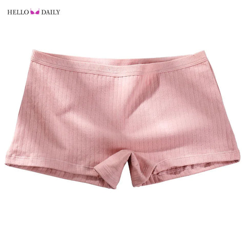 Women Boxers Underwear Cotton Ladies Safety Pants Female Seamless Underpants Solid Cozy Sexy Lingerie