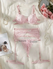 Lace Sexy Lingerie Transparent Hot Porno Lace Erotic Underwear Sexy Bra Set And Garter Lingerie Sexy Hot Erotic Sleepwear