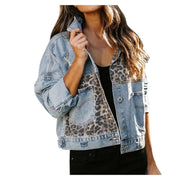 Quality Women's Denim Jackets Casual Long Sleeve Lapel Button Down for Fall Winter Slim Fit Chest Pocket Coat