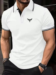 Men's Golf Shirt Golf Polo Work Business Polo Collar Classic Short Sleeve Basic Modern Solid Color Button Summer Regular Fit