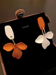 New Fashionable And Exquisite Retro Exaggerated Flower Shape Lacquered Earrings For Temperament Ladies Jewelry Gifts Wholesale