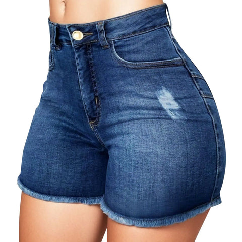 2024 Chic Women's Summer High Waisted Mini Denim Shorts: Sexy Bodycon Skirt for Club Party Wear Slim Fit