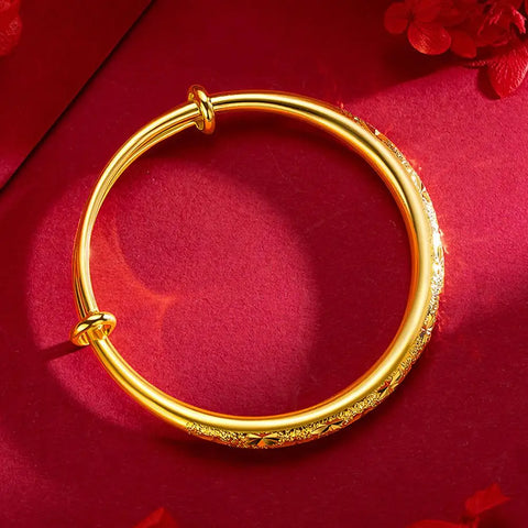 Gold Colour Bracelet Women's Open Glossy Classic All Over The Sky Star Bangles Bracelet For Women Luxury Imitation Gold Jewelry