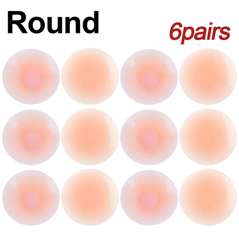 Silicone Nipple Cover Reusable Women's Bra Sticker Invisible Boob Pads Strapless Lift Up Bra Intimates