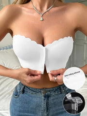 Front button underwear bra no underwire smooth breathable comfortable solid color gathering no trace invisible