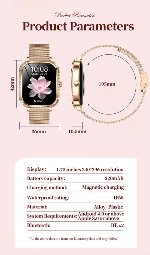 HUAWEI FIT3 Smart Watch for Women with 1.75" HD Display Heart Rate and Sport Fitness Tracker IP68 Waterproof BT Call Function Perfect Gift for Ladies