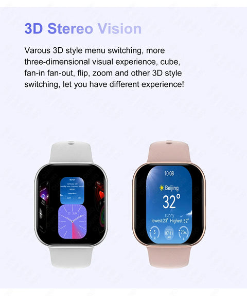 Apple Watch 10 Mini Smart Watch Men 3D Surround Music Video NFC Bluetooth Call Android Compatible Short and Eye Catching