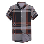 Men's Striped Business Casual Short Sleeved Shirt Wrinkle Resistant and Non Ironing Comfortable Top