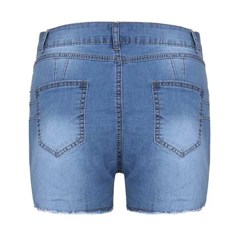 2024 Chic Women's Summer High Waisted Mini Denim Shorts: Sexy Bodycon Skirt for Club Party Wear Slim Fit