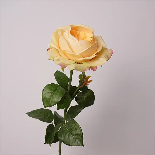 5Pcs Feel Moist Austin Latex Rose Real Touch Artificial Flowers Luxury Home Decoration Party Event Wedding Roses Floral Bouquet