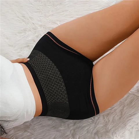 High Waist Women Panties Flat Belly Shaping Briefs Breathable Mesh Transparent Knickers Tummy Hip Lift Underpants