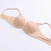 New Women's Cotton Bra Fashion Push Up Comfort Underwear Sexy Solid Color Half Cup Brassiere Small Chest Female Sexy Lingerie