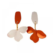 New Fashionable And Exquisite Retro Exaggerated Flower Shape Lacquered Earrings For Temperament Ladies Jewelry Gifts Wholesale