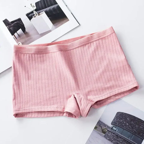 Women Boxers Underwear Cotton Ladies Safety Pants Female Seamless Underpants Solid Cozy Sexy Lingerie