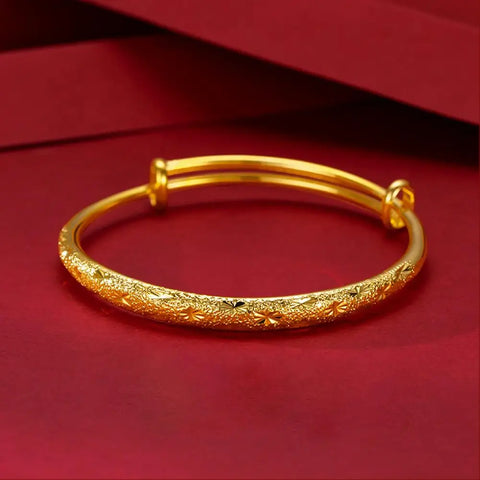 Gold Colour Bracelet Women's Open Glossy Classic All Over The Sky Star Bangles Bracelet For Women Luxury Imitation Gold Jewelry