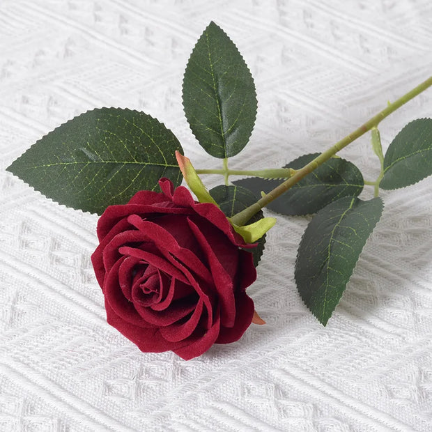 51cm Artificial Rose Flower Valentine's Day Home Wedding Decoration Simulation Flower Fake Flower Feel Flannel Rose