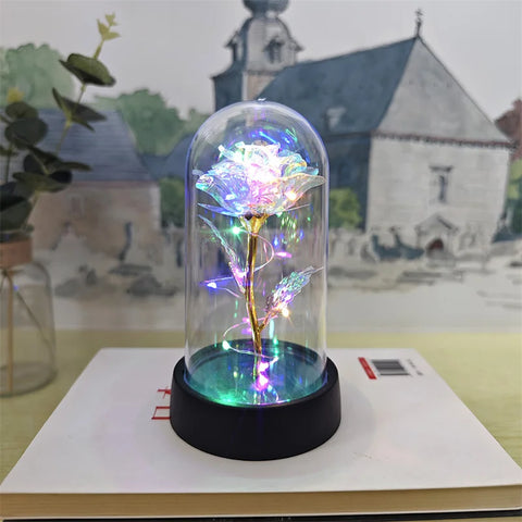 Rose Light Beautiful Realistic Looking Night Light Rose Eternal Flower Party Supplies LED Simulation Rose Flower Decorative