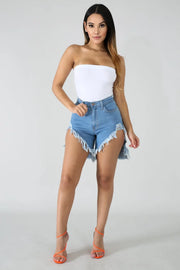 Summer Fashion Women's High Waist Denim Shorts Ladies Casual Street Distressed Frayed Fringed Sexy Jeans Short Pants