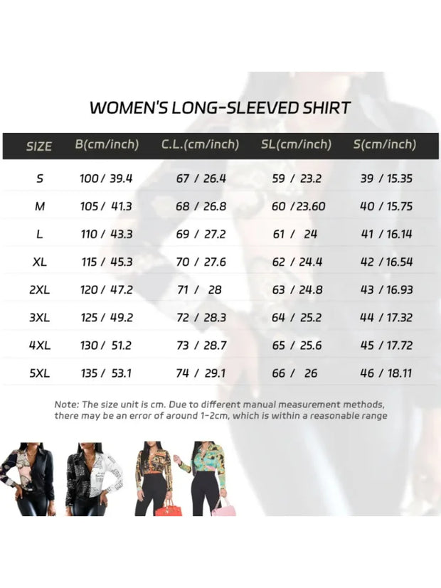 Casual Fashion Women's Button Top Texture Printed Shirt Long Sleeve Office Wear for Autumn 2024 Eye Catching Keep Short