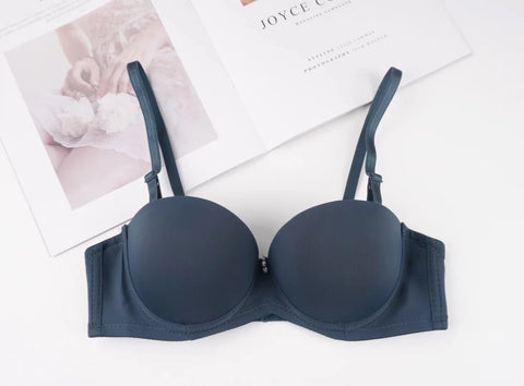 New Women's Cotton Bra Fashion Push Up Comfort Underwear Sexy Solid Color Half Cup Brassiere Small Chest Female Sexy Lingerie