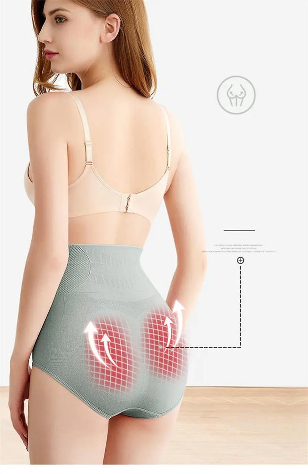 High Waisted Body Shaping Buttocks Lifting Underwear Women'S Abdominal Tightening Shaping Pure Cotton Crotch After Childbirth