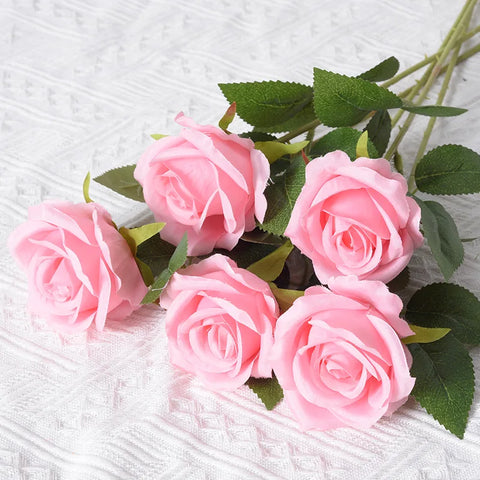 51cm Artificial Rose Flower Valentine's Day Home Wedding Decoration Simulation Flower Fake Flower Feel Flannel Rose