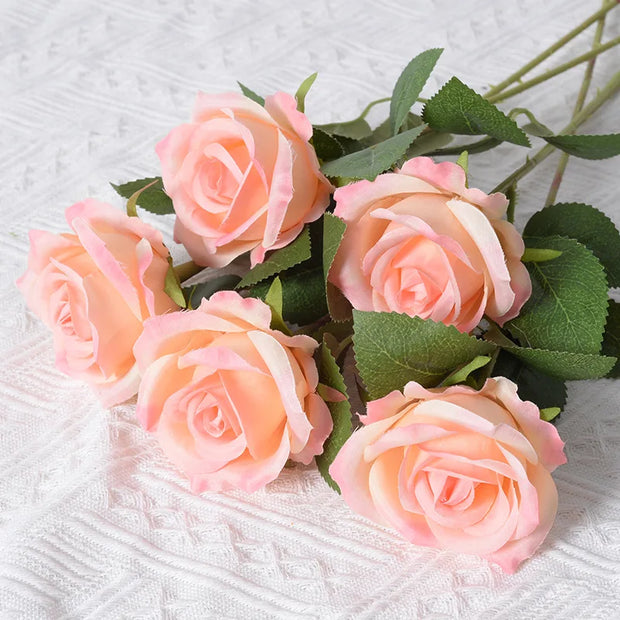 51cm Artificial Rose Flower Valentine's Day Home Wedding Decoration Simulation Flower Fake Flower Feel Flannel Rose