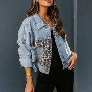 Quality Women's Denim Jackets Casual Long Sleeve Lapel Button Down for Fall Winter Slim Fit Chest Pocket Coat