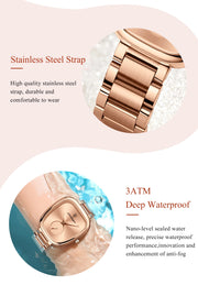 POEDAGAR Luxury Stainless Steel Quartz Watch for Women Waterproof Elegant Ladies Clock High Quality Wristwatch