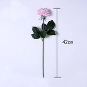 15pc Real Touch Rose Branch Latex Artificial Rose Bouquet Decor Home Wedding Party Valentine's Day Birthday Gift Fake Flowers