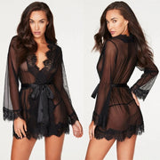 New Sexy Exotic Sets Women Temptation Thin Lingerie Dress with Garters See Through Lingerie Set Lace Exotic Costumes Babydolls