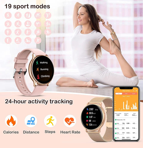 MEVADEN Bluetooth Call Smart Watch Sport Fitness Tracker Custom Dial for Men and Women Compatible with Android IOS