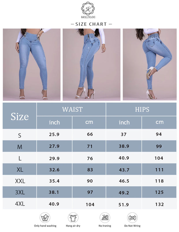 High Waist Skinny Jeans for Women Casual Wash Cargo Pants Retro Y2K Style Autumn Winter Legging Denim Trousers