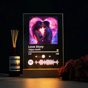 Personalized Spotify Song Plaque with Photo Birthday Valentine Gift Custom Acrylic Music Board Couples Gift with Code and Text